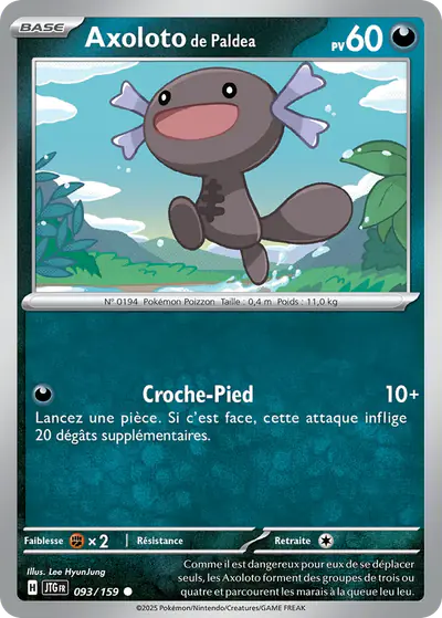 Image de la carte Pokemon Axoloto de Paldea 093/159