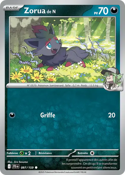 Image de la carte Pokemon Zorua de N 097/159
