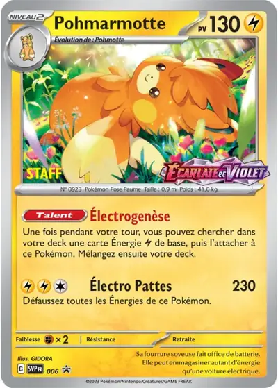 Image de la carte Pokemon Pohmarmotte 006/