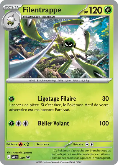 Image de la carte Pokemon Filentrappe 009/