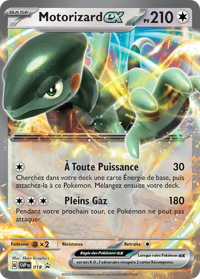Image de la carte Pokemon Motorizard ex 018/