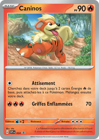 Image de la carte Pokemon Caninos 024/