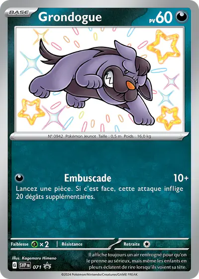 Image de la carte Pokemon Grondogue 071/