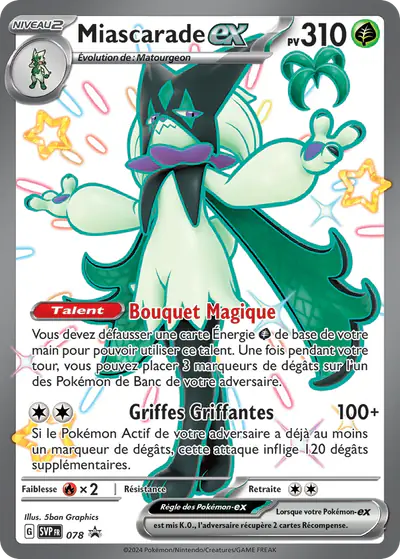 Image de la carte Pokemon Miascarade ex 078/