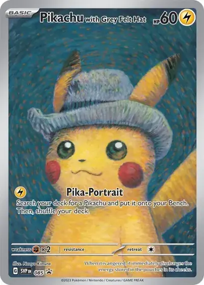 Image de la carte Pokemon Pikachu with Grey Felt Hat 085/