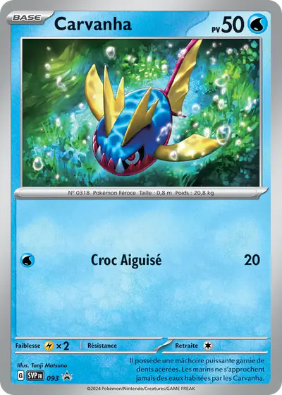 Image de la carte Pokemon Carvanha 093/