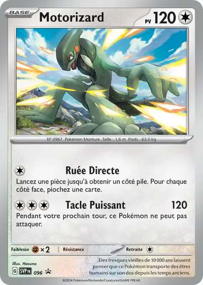 Image de la carte Pokemon Motorizard 096/