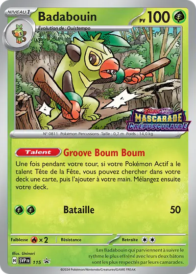 Image de la carte Pokemon Badabouin 115/