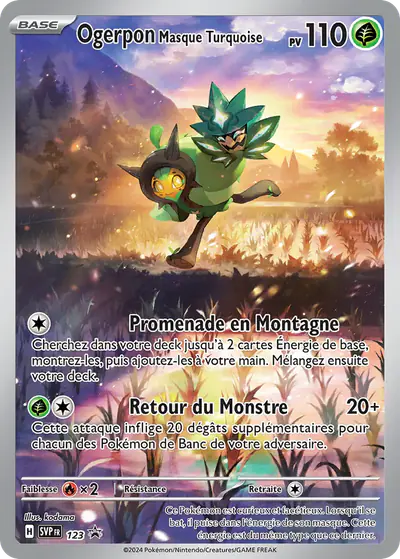 Image de la carte Pokemon Ogerpon Masque Turquoise 123/