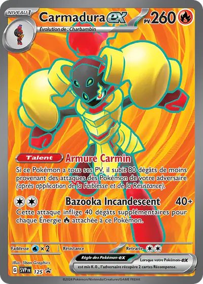 Image de la carte Pokemon Carmadura ex 125/