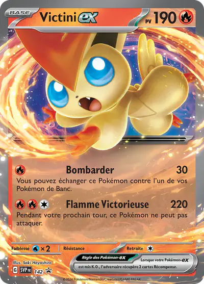 Image de la carte Pokemon Victini ex 142/