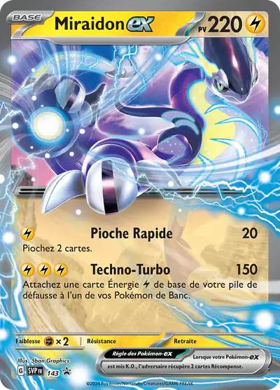 Image de la carte Pokemon Miraidon ex 143/