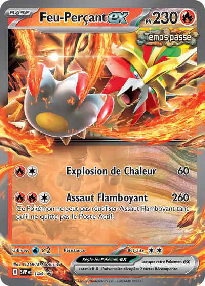 Image de la carte Pokemon Feu-Perçant ex 144/