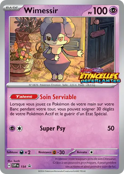 Image de la carte Pokemon Wimessir 154/