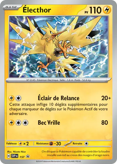 Image de la carte Pokemon Électhor 157/