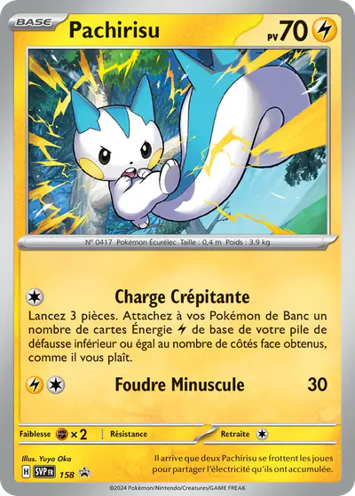 Image de la carte Pokemon Pachirisu 158/