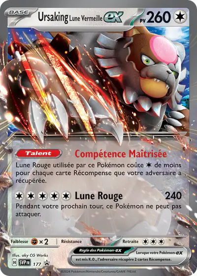 Image de la carte Pokemon Ursaking Lune Vermeille ex 177/