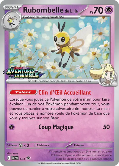Image de la carte Pokemon Rubombelle de Lilie 183/