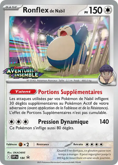 Image de la carte Pokemon Ronflex de Nabil 184/