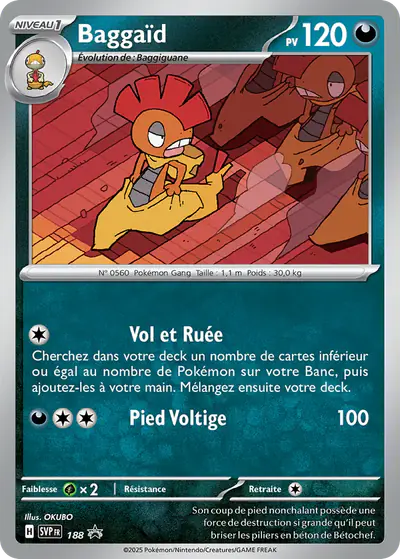Image de la carte Pokemon Baggaïd 188/