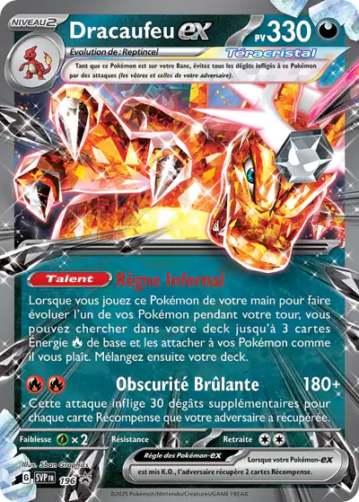 Image de la carte Pokemon Dracaufeu ex 196/