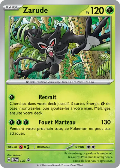 Image de la carte Pokemon Zarude 199/