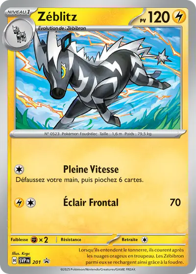 Image de la carte Pokemon Zéblitz 201/