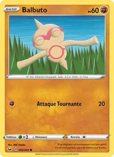 Image de la carte Pokemon Balbuto 102/202