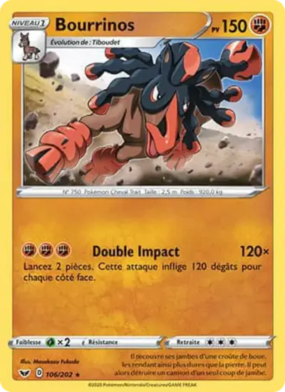 Image de la carte Pokemon Bourrinos 106/202