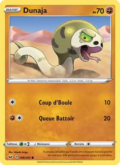 Image de la carte Pokemon Dunaja 108/202