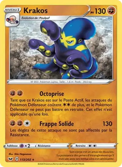 Image de la carte Pokemon Krakos 113/202