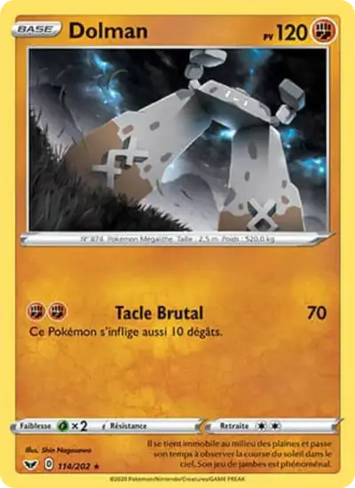 Image de la carte Pokemon Dolman 114/202