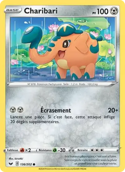 Image de la carte Pokemon Charibari 136/202