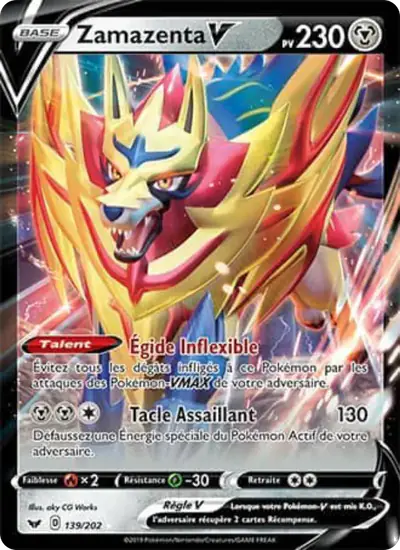 Image de la carte Pokemon Zamazenta V 139/202