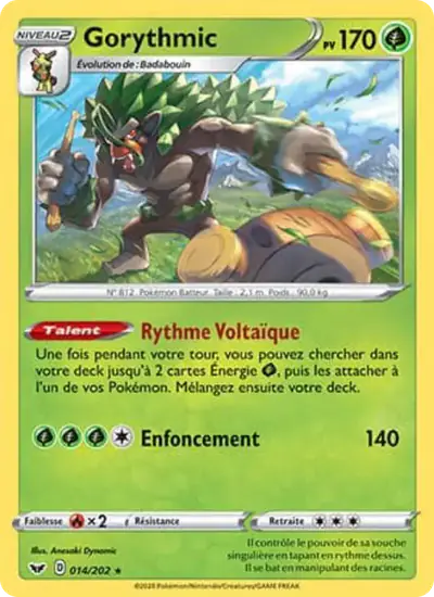 Image de la carte Pokemon Gorythmic 014/202