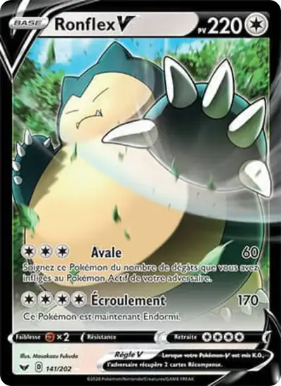 Image de la carte Pokemon Ronflex V 141/202