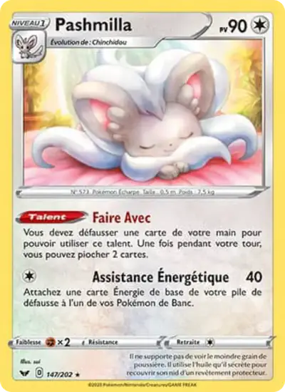 Image de la carte Pokemon Pashmilla 147/202
