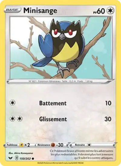 Image de la carte Pokemon Minisange 150/202