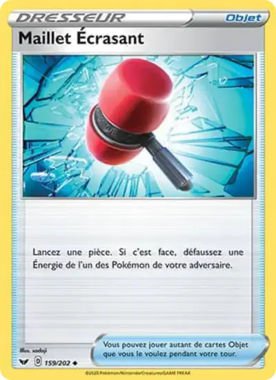 Image de la carte Pokemon Maillet Écrasant 159/202