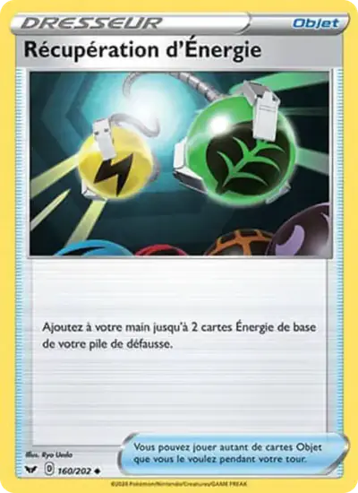 Image de la carte Pokemon Récupération d'Énergie 160/202