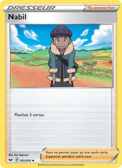 Image de la carte Pokemon Nabil 165/202