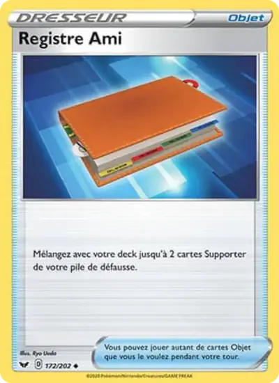Image de la carte Pokemon Registre Ami 172/202