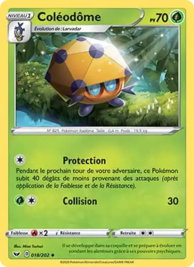 Image de la carte Pokemon Coléodôme 018/202