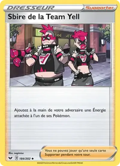 Image de la carte Pokemon Sbire de la Team Yell 184/202