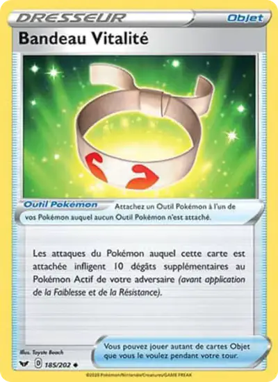 Image de la carte Pokemon Bandeau Vitalité 185/202