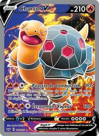 Image de la carte Pokemon Chartor V 188/202