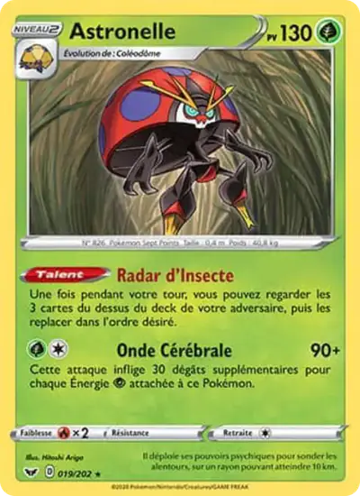 Image de la carte Pokemon Astronelle 019/202