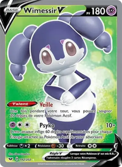 Image de la carte Pokemon Wimessir V 192/202