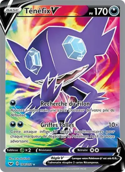 Image de la carte Pokemon Ténéfix V 194/202