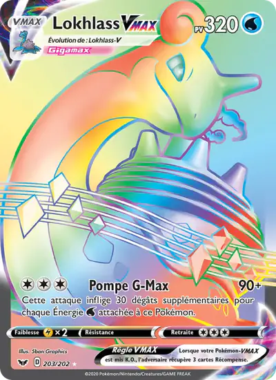 Image de la carte Pokemon Lokhlass VMAX 203/202
